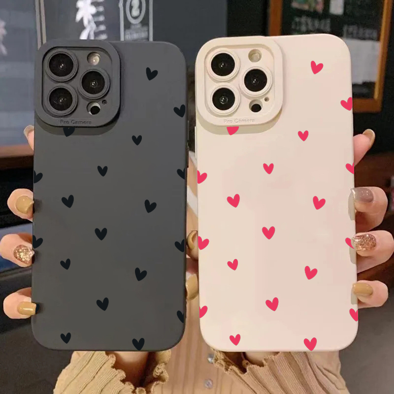 Phone Cases Galaxy S26 - Zwarte Love Heart beschermhoesjes voor Samsung