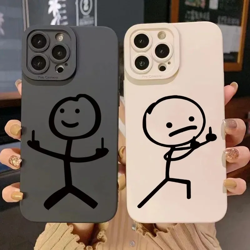 Cute Anime Case - Schattige cartoon-figuurtjes siliconen telefoonhoesje voor iPhone