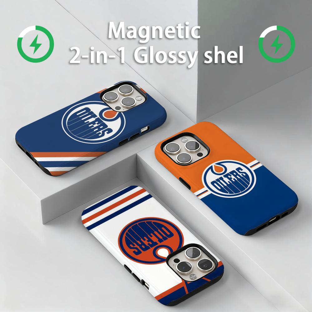 Phone Cases Edmonton - Edmonton Oilers Telefoonhoesje Magnetisch 2-in-1 Glansafwerking