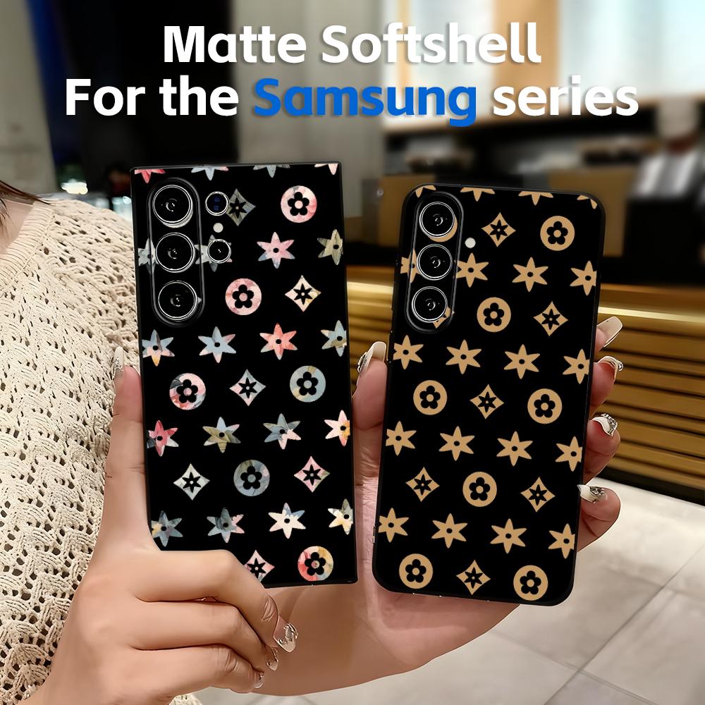 Phone Cases Black - Luxe logo-ontwerp met herhalende patronen Telefoonhoesje