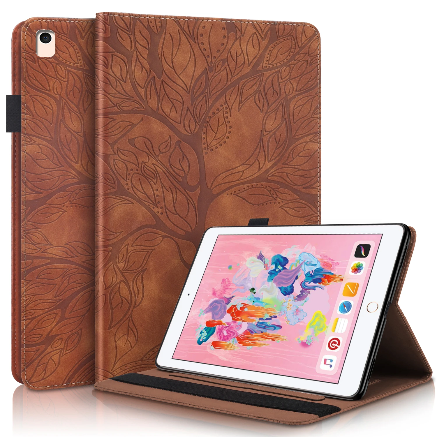 Leather Folio Wallet Case - Flip Leather Stand Wallet Case voor