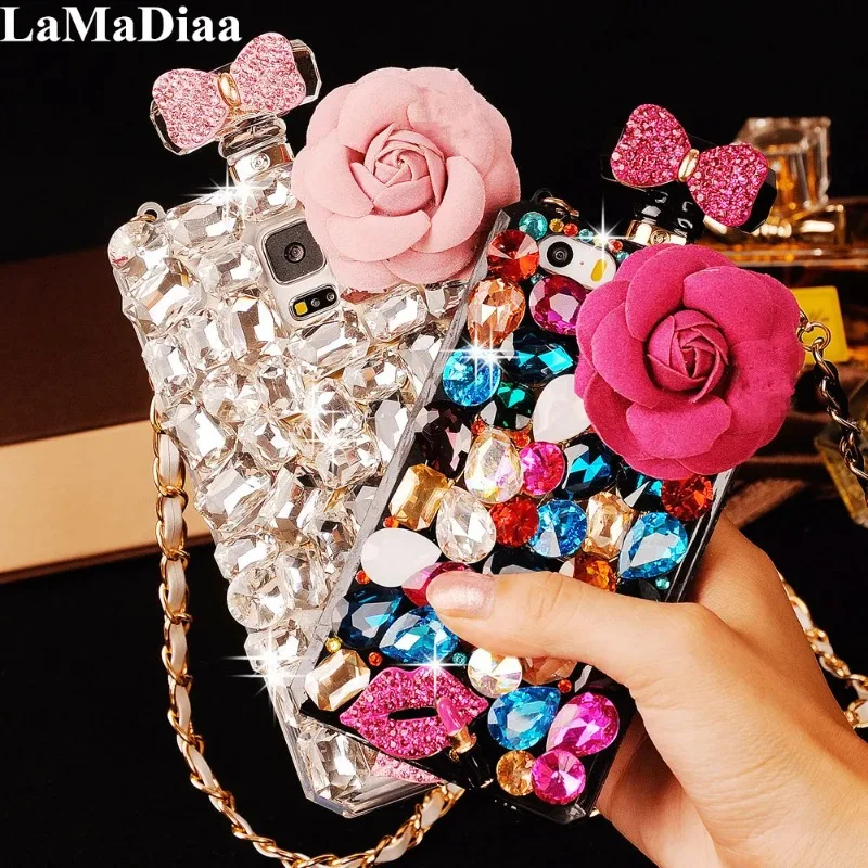 Phone Cases Junk - Luxe DIY diamanten bloem parfumflesje met