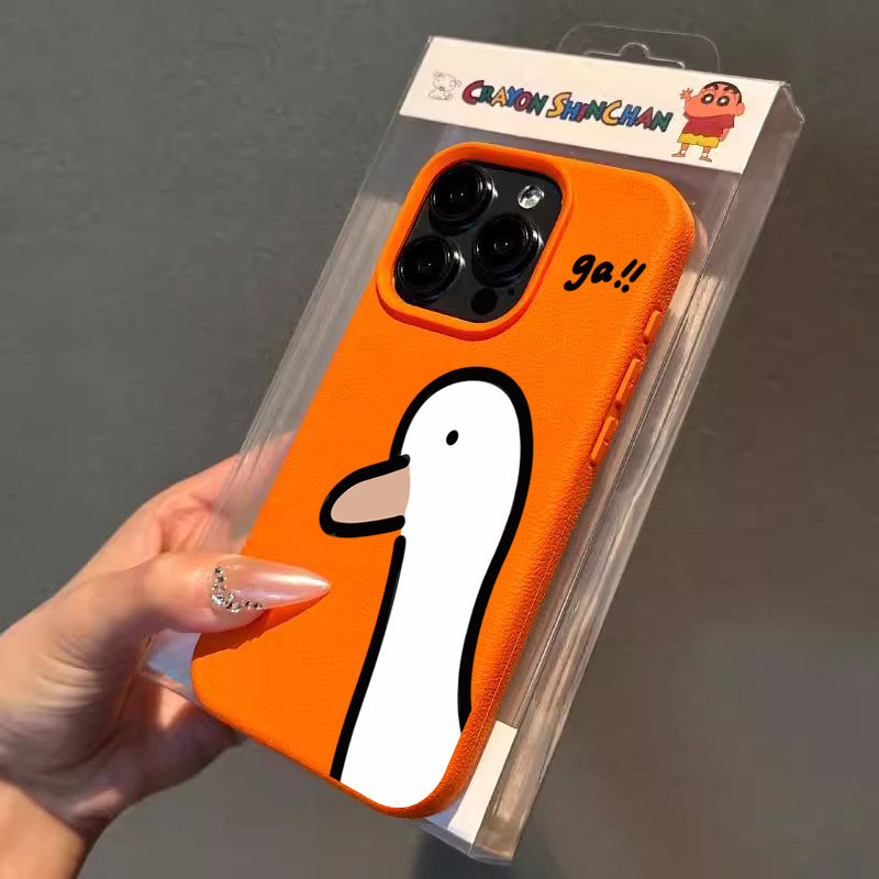 Cute Anime Case - Cartoon Leuke Eend Telefoonhoesje voor iPhone