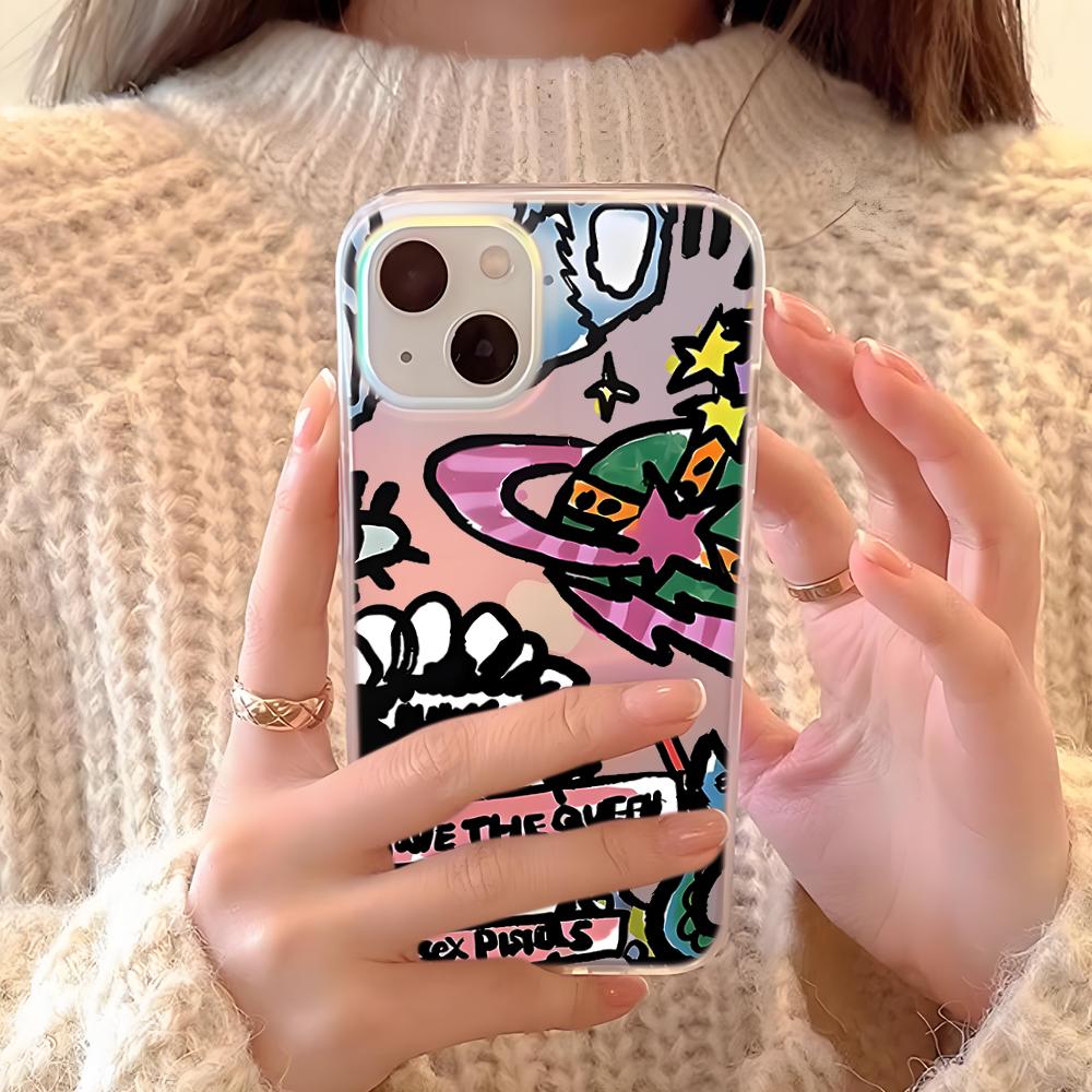 Phone Cases Brand - Luxe merk telefoonhoesje laser gradient telefoonhoesje