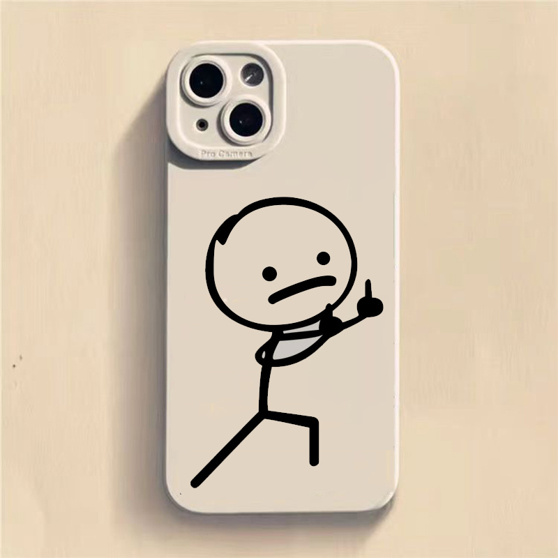 Phone Cases That Cover The Camera - Leuke Cartoon Matchman Telefoonhoesjes voor Samsung