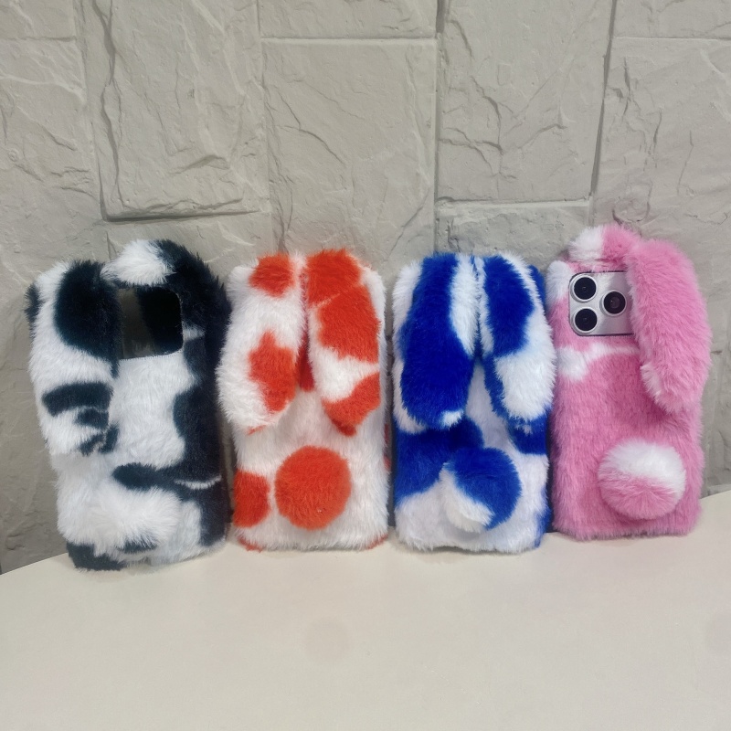 Phone Cases Iphone 15 - Schattige konijnenprint pluche telefoonhoesjes voor iPhone