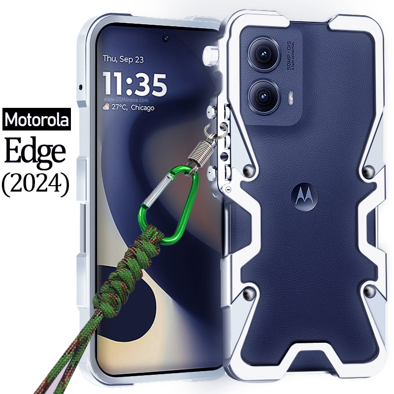 Phone Cases For Motorola - Zimon Armor Metal Aluminium Telefoonhoesje voor