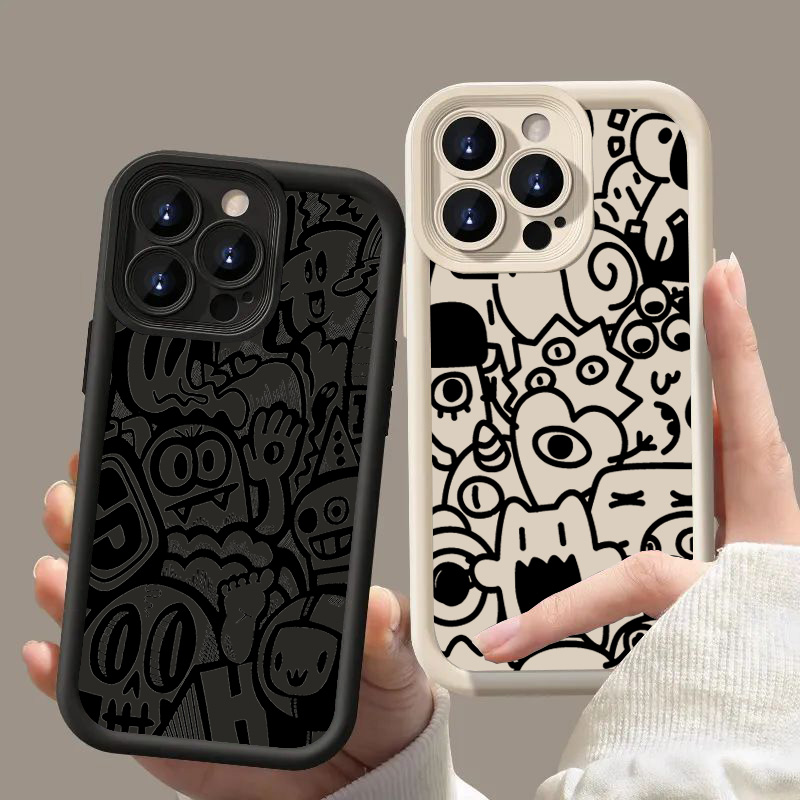 Zwarte Graffiti Telefoonhoesje - Phone Cases That Cover The Camera recensie en prijs
