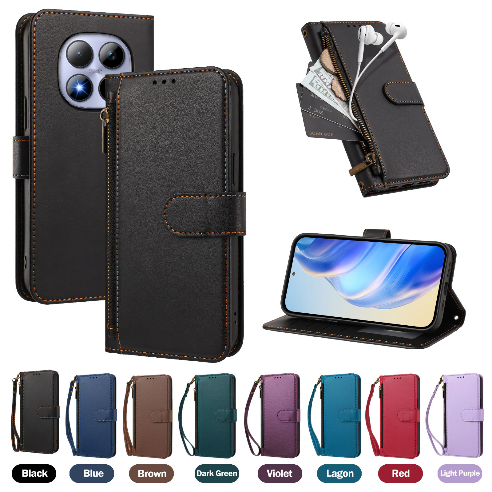 Folio Magnetische Portemonnee  - Leather Folio Wallet Case recensie en prijs