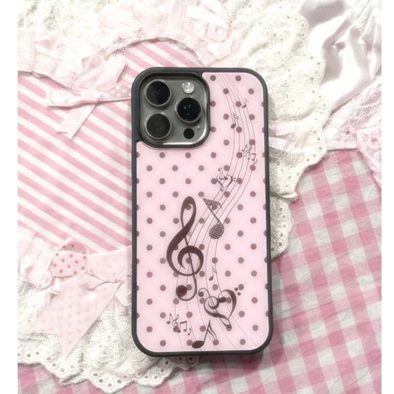 Koreaanse roze bruine polkadot - Phone Cases Junk recensie en prijs