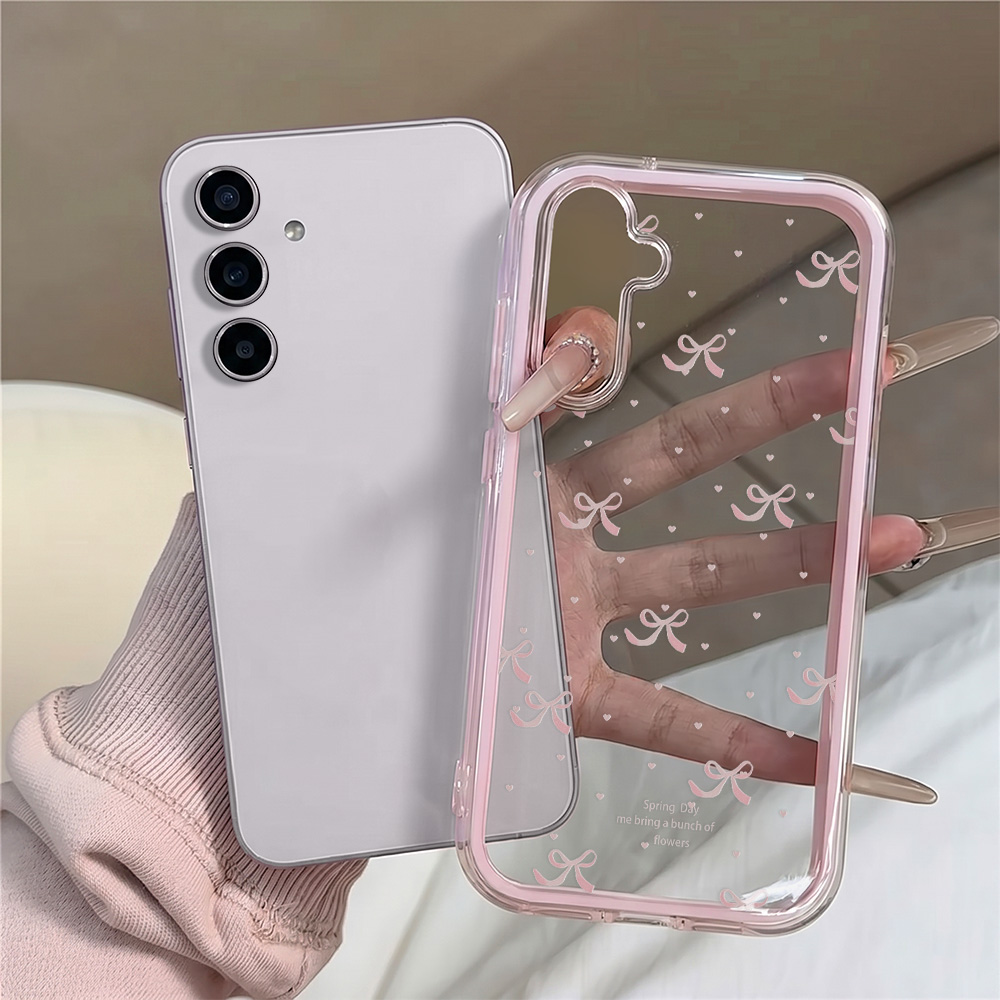 Schattig roze strik zachte tel - Phone Cases That Cover The Camera recensie en prijs