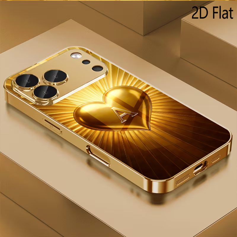 Gehard glas met gouden hartpat - Phone Cases That Cover The Camera recensie en prijs