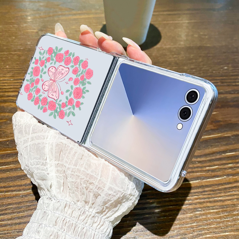 Roze bloemenpatroon telefoonho - Phone Cases Z Fold 5 recensie en prijs