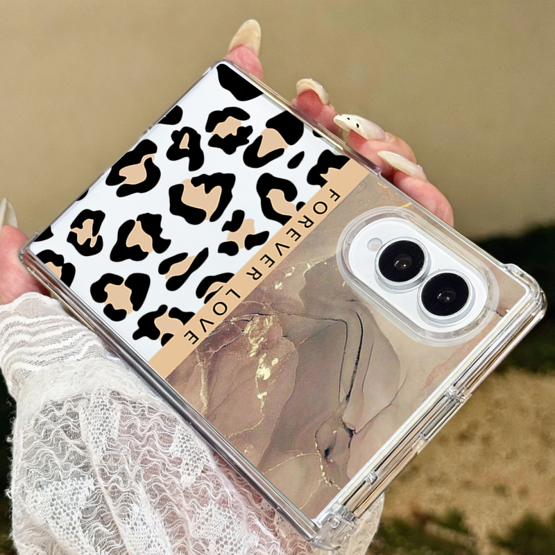 Leoprintpatroon Transparante O - Phone Cases Z Fold 5 recensie en prijs