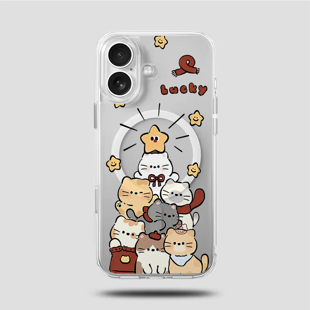 Schattige cartoon kitten print - Phone Cases Iphone 15 recensie en prijs