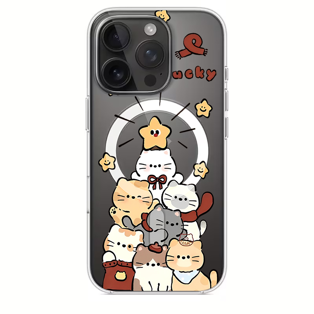 Schattige cartoon kitten print - Phone Cases Iphone 15 recensie en prijs